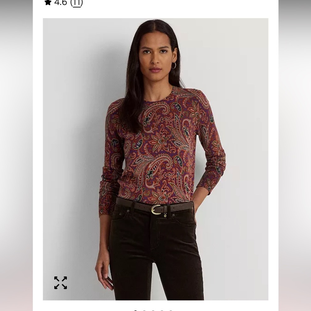 Ralph Lauren paisley maroon sweater